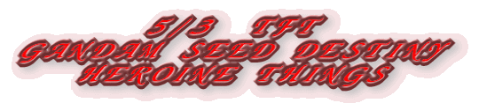 5/3  TFT GANDAM SEED DESTINY HEROINE THINGS